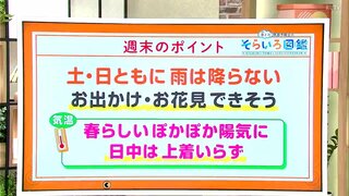 高知の天気　土日は雨降らず　花見を楽しめる最後の週末に　東杜和気象予報士が解説