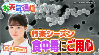 【食中毒】この土日は汗ばむ初夏の陽気…春の行楽シーズンからは“細菌性が増”　下痢止めはNG？薬剤師でもある気象予報士が「予防の3原則」も解説【MBSお天気通信】