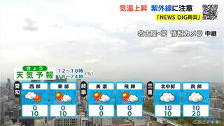 天気予報（4/11昼）上着のいらない暖かさに 気温上昇 紫外線に注意