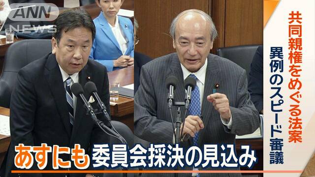 共同親権をめぐる法案　異例のスピード審議…12日にも委員会採決の見込み