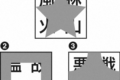 のぞき見四字熟語　できる四字熟語は何でしょう？