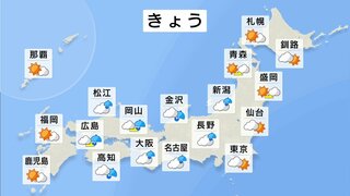 急な強い雨や落雷に注意　西日本や東海・北陸　大気不安定　夏日の所も