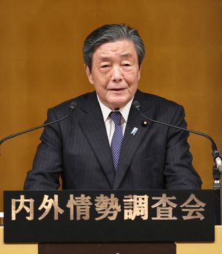 政治資金、法改正に意欲＝自民総務会長が講演