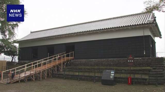 熊本城の「監物櫓」 大型連休中の特別公開を前に報道公開