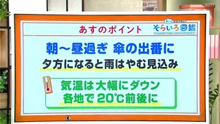 高知の天気　１日は朝から雨　夕方には止む見込み　東杜和気象予報士が解説