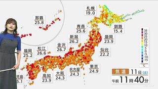 【5月11日きょうの天気】広く晴れ　各地で夏日　あす以降は雨が広がる【予報士解説】