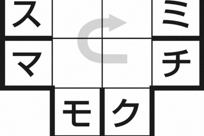 空きマスに文字を入れて、4文字の言葉を作ってください