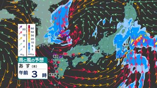 【寒冷渦の影響 東京・大阪・名古屋 天気の急変注意】落雷・突風・竜巻・急な強い雨のおそれ　雨と風のシミュレーション16日～17日