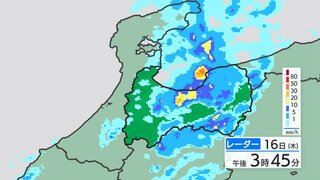 あす明け方にかけて暴風に警戒　非常に強い南西の風、落雷や竜巻などの激しい突風、ひょうの降るおそれも　富山