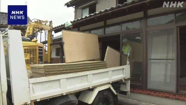 石川 中能登町 公費解体が始まる 地震の建物被害3900棟超