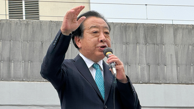 立憲・野田佳彦元首相、北海道5区で街頭演説　裏金問題巡り自民批判