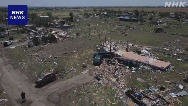 アメリカ テキサス州など各地で竜巻発生 18人死亡 米メディア