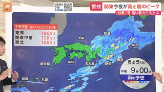 関東今夜が雨と風のピーク　台風1号　強い勢力で北上中【大雨情報】