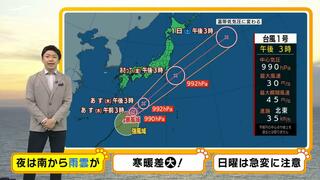 【近畿の天気】３０日（木）は『朝と日中の気温差が２０℃』の所も！夜は南から雨に