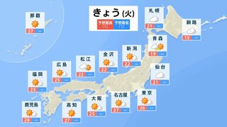 東日本や北日本で不安定な空模様に　伊豆諸島では“警報級大雨”の恐れ　9日午前0時までの雨と風の予想【4日午前6時45分現在 最新情報】