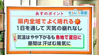 高知の天気　5日高知県内全域で青空が広がる　各地で夏日続く　東杜和気象予報士が解説