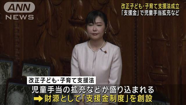 2026年度から「支援金」徴収 改正子ども・子育て支援法が成立