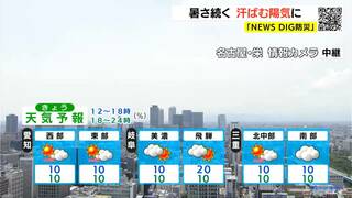 天気予報（6/6昼）暑さ続く 晴れて汗ばむ陽気に