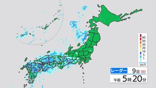 西日本は午前中が強雨ピーク　関東～東北は晴雨兼用の傘あると安心　この先は蒸し暑さアップ