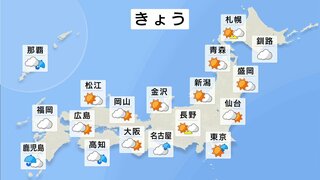 九州から関東は傘の用意を　気温も湿度も高く蒸し暑い　北陸では猛暑日も