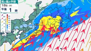 【大雨情報】東海、関東甲信で警報級の大雨おそれ　雨シミュレーションきょう１時間ごと…週末後半から日曜　九州～関東で大雨か　23日（日）までの雨シミュレーション