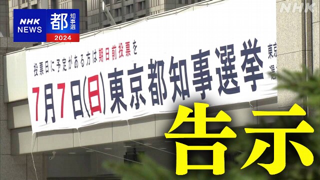 東京都知事選挙 告示 立候補者は過去最多 午前11時で25人