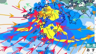 【九州大雨】南部は線状降水地発生のおそれ　九州北部も200ミリ予想　雨シミュレーションきょう・あす１時間ごと…福岡・長崎・佐賀・大分・熊本・鹿児島・宮崎【大雨情報】