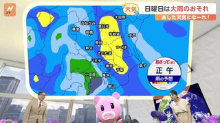 【6月22日 関東の天気】日曜日は大雨のおそれ