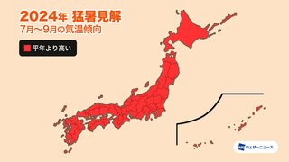 最も暑かった去年に匹敵するか… “ダブル高気圧” で暑さのピークは7月下旬から8月上旬　ウェザーニュース「猛暑見解2024」