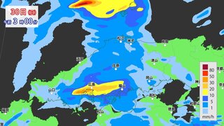 【大雨情報】中国地方に「大雨に関する情報」発表　気象庁　あす（日）未明から7月2日（火）頃にかけて大雨で総雨量増加　断続的に雷伴った激しい雨　雨雲が予想以上に発達や停滞で “警報級”の可能性　雨の降り方イメージ【30分＆1時間ごと降水シミュレーション】