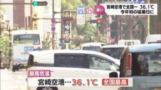 宮崎県内　初の猛暑日　宮崎空港36.1℃は全国一の暑さ