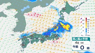 北陸や秋田県では6日にかけて“警報級大雨”の恐れ　低気圧や暖かく湿った空気の影響で大気の状態が非常に不安定に　一方、全国的には猛暑警戒【今後の雨・風のシミュレーション】