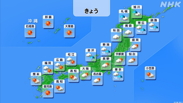 北～西日本で大気不安定 激しい突風や雨 ひょうなどに注意を