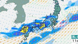 梅雨前線が本州停滞　東北・北陸で大雨警戒…関東・近畿・中国も急な雨に注意　雨雲の動き予測9日（火）～13日（土）雨シミュレーション