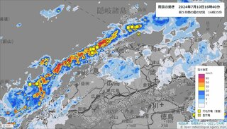 【大雨情報】中国地方に再び発達した雨雲南下中　あす木曜にかけて非常に激しい雨で大雨に　山陰は最大に厳重警戒　広島など山陽側でも警報級の大雨の可能性　この先の雨の降り方は【30分＆1時間ごと降水シミュレーション】