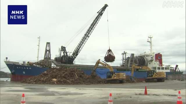 能登半島地震 災害廃棄物を船で輸送 作業始まる 石川 能登町