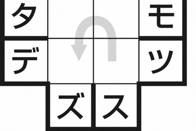 空きマスに文字を入れて、4文字の言葉を作ってください