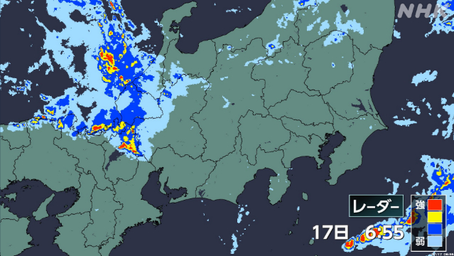 関東甲信越 17日夜にかけて激しい雨のおそれ 警報級の可能性も