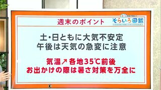 高知の天気　週末は危険な猛暑に　午後は天気が急変するおそれ　東杜和気象予報士が解説