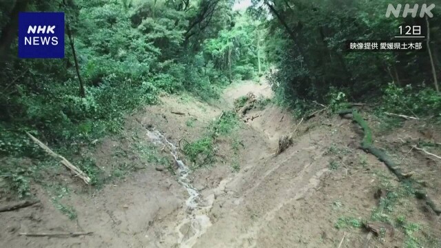 松山土砂崩れ 発生直後のドローン映像 専門家“土石流発生か”