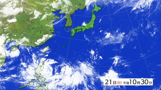 "ダブル台風"が発生　台風3号は24日ごろ沖縄の先島諸島に接近か　今後の情報に注意（21日午後9時進路予報）　tbc気象台