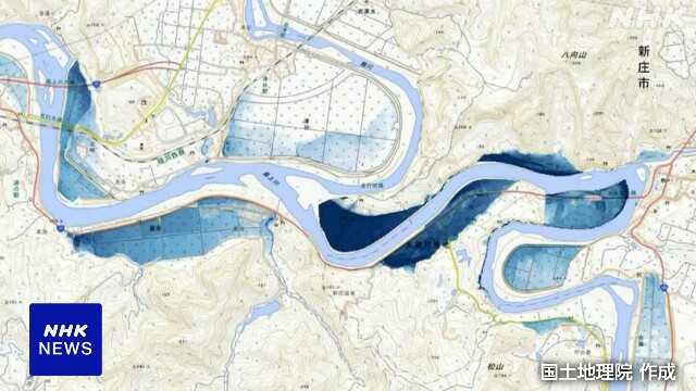 山形 記録的な大雨で被害深刻な戸沢村 川沿いで5.7m浸水か