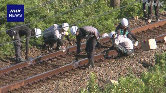 熊本 宇城 JR鹿児島本線 レールのゆがみ確認 温度上昇が原因か