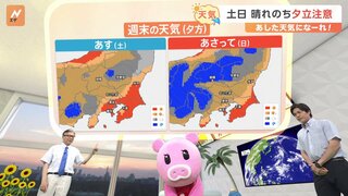 【8月3日 関東の天気】土日 晴れのち夕立注意