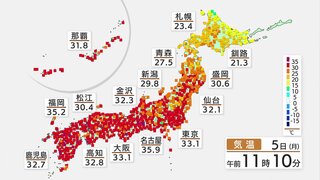 衰え知らずの猛暑　38℃予想も　天気の急変にも注意