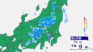 関東甲信・東北では引き続き非常に激しい雷雨か　8日にかけて内陸を中心に積乱雲が発達　道路の冠水などに注意【1時間ごとの雨のシミュレーション】