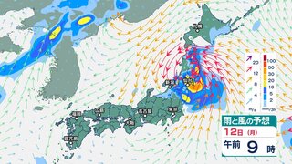 台風5号「マリア」 12日朝に東北直撃か　13日朝までの予想降水量は多い所で500ミリ　通過後も大雨の恐れ【今後の雨と風のシミュレーション・台風情報2024】