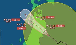 【台風5号最新情報　12日午前6時更新】きょう朝までに東北地方に上陸の見込み　午前中は線状降水帯発生の可能性も　岩手県では平年の8月1か月分の降水量の2倍近い記録的な大雨に