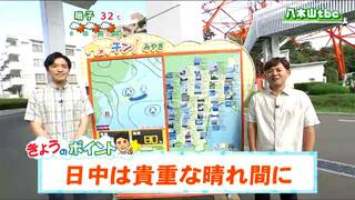 「曇りや晴れ、福島との県境付近では夕方からにわか雨の可能性」tbc気象台　19日