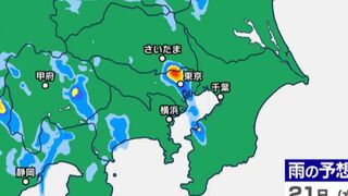 東京でゲリラ雷雨…午後9時ごろも発達した雨雲予想【雨雲の動き予測午後８時30分～22日午前4時】関東甲信雨のピークいつまで